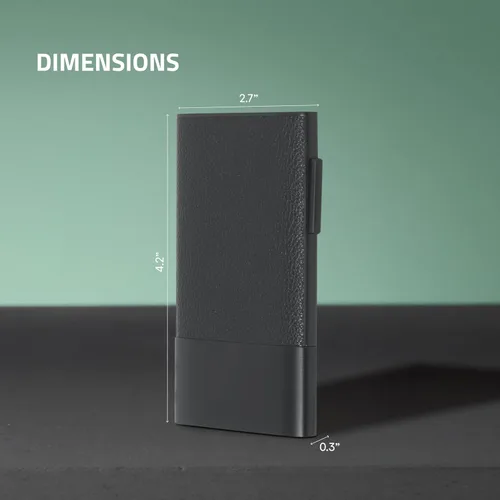 Miniatura 17 de Fidelo Cartera minimalista para hombre – Soporte delgado para tarjetas de crédito con clip para dinero, bolsillo frontal con bloqueo RFID, Cuero sin