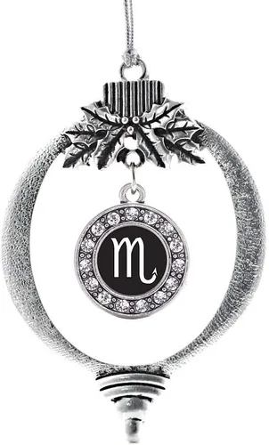 Miniatura 170 de Inspired Silver - Twin One - Adorno festivo de Navidad de plata - Adorno festivo de árbol de Navidad con dije de círculo y circonita cúbica