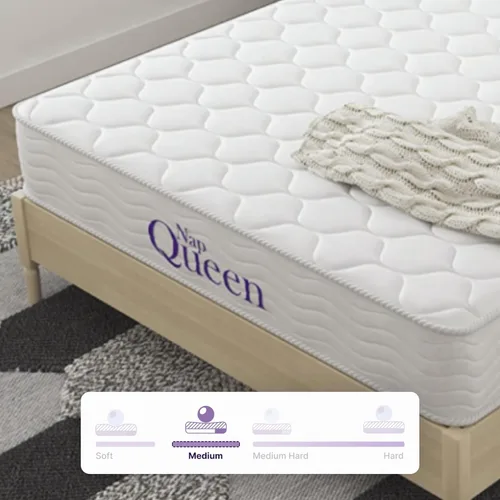 Miniatura 10 de NapQueen - Colchón en caja de resortes internos de 6 y 8 pulgadas, certificado CertiPur-US, Alivio de soporte (Individual, 8 pulgadas)