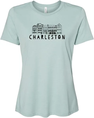 Miniatura 15 de Cute Women's Screen Printed Crew Neck Tee, Shirts With Sayings, Dusty Blue or Olive