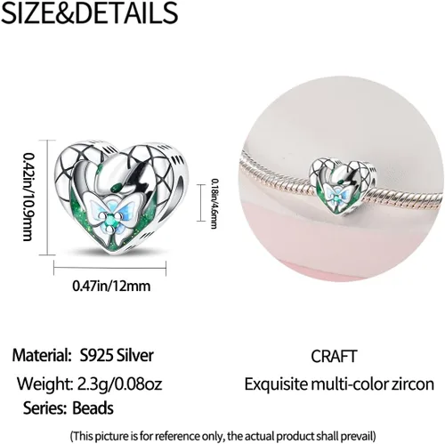 Miniatura 73 de LNQOBU Happy Life - Colgante para pulseras de abalorios, plata de ley 925 para mujer (con un espaciador de cuentas)