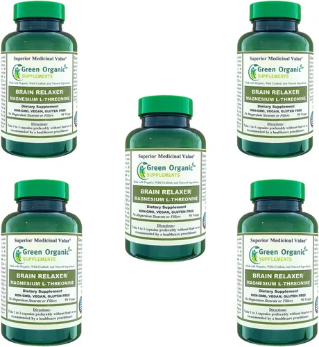 Miniatura 6 de Green Organic Supplements Magnesio L-treonina 90 VCaps (paquete de 3)