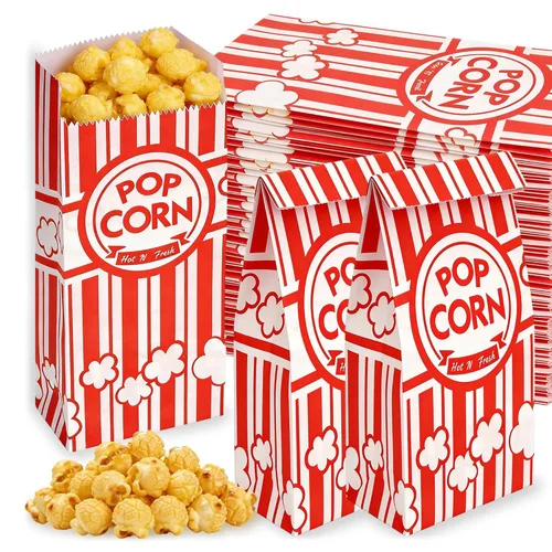Miniatura 8 de Homrelaxy 1200 bolsas de papel para palomitas de maíz, bolsas de palomitas de maíz de 1 onza para porciones individuales, mangas de maíz a granel