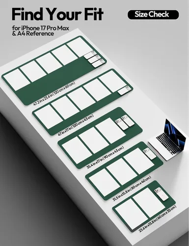 Miniatura 256 de YSAGi Protector de escritorio de cuero, tapete de oficina, alfombrilla grande para ratón, secante de cuero PU antideslizante, almohadilla