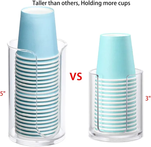 Miniatura 2 de Dispensador de tazas de baño LoveBB, soporte para tazas de papel desechables pequeñas de 3 oz-5 oz para enjuague/enjuague bucal en tocadores