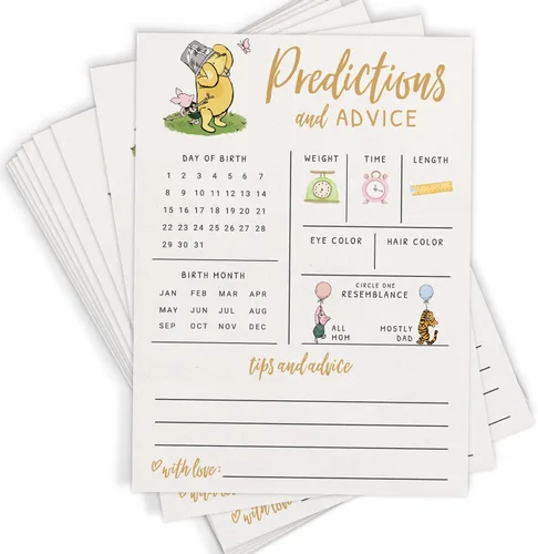 Miniatura 10 de Juego de Adivina Cuántos para Baby Shower, Juego de 30, Suministros para Fiestas - Colección Clásica de Winnie Pooh (Juego de Cuántos)