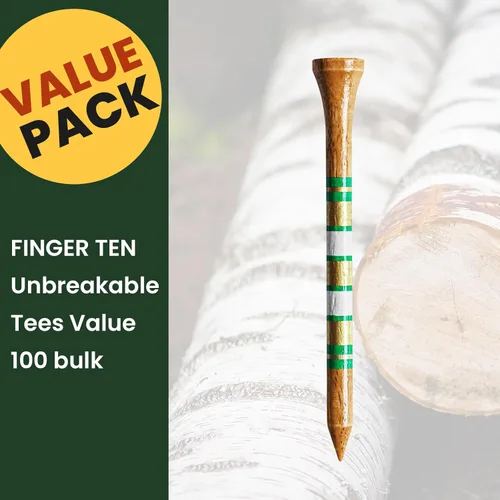 Miniatura 2 de FINGER TEN - Tees de golf de madera para hombres, 1 1/2, 2 3/4, 3 1/4 pulgadas, abedul occidental, paquete de 100, reduce la fricción, base alta