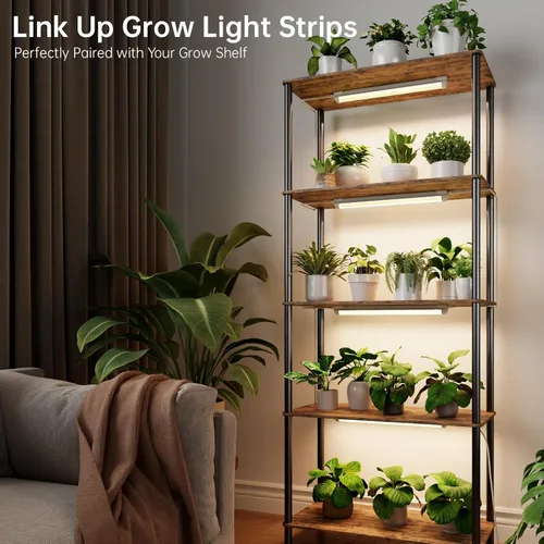 Miniatura 4 de Bstrip T8 - Luz de cultivo de 1.4 pies, 36 W (2 x 18 W), luces para plantas de cultivo en interiores con temporizador, espectro completo con LED