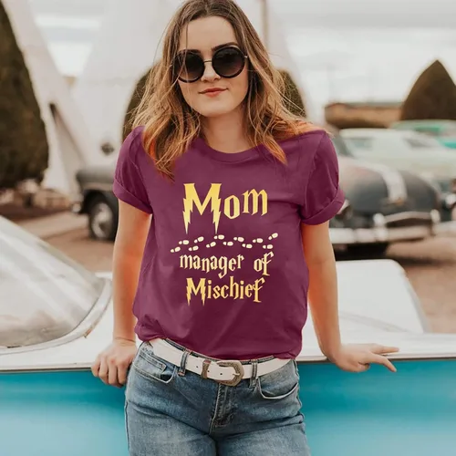 Miniatura 2 de Camiseta divertida para mujer con diseño de gerente de travesuras, camisa fantástica para mamá, camisa mágica de mago, para el día de la madre