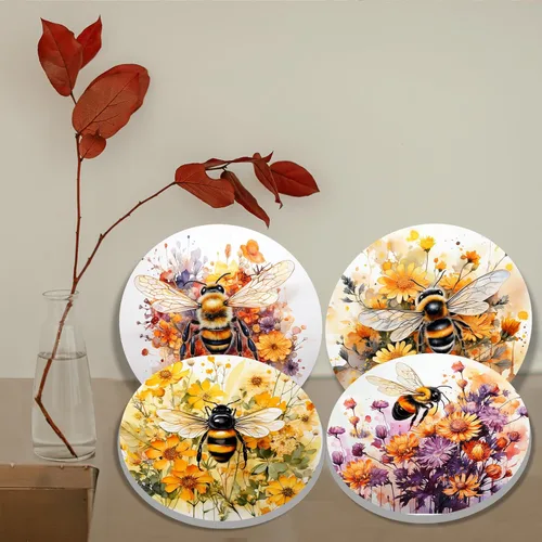 Miniatura 4 de Cubiertas para quemadores de jardín Tucocoo para estufas eléctricas o de gas amarillas, de 8 pulgadas y 10 pulgadas, cubiertas para quemadores