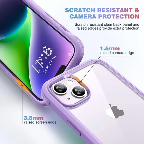 Miniatura 270 de Diaclara Funda diseñada para iPhone 16, mejorada [protección completa de la cámara], carcasa resistente de cuerpo completo con protector de pantalla