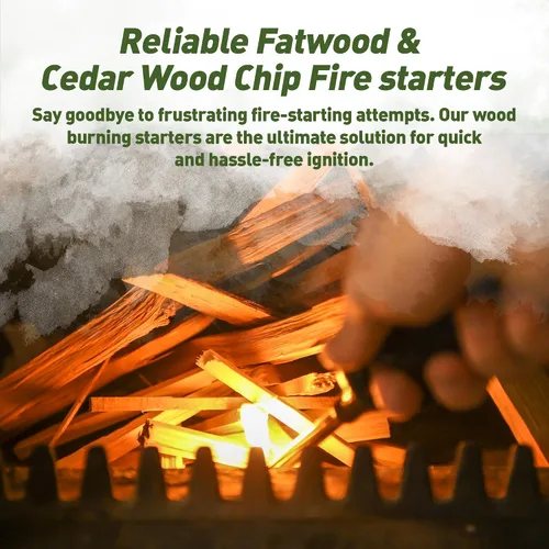 Miniatura 7 de Double Tree Forest Products - Combo de leña de cedro de madera de grasa e incienso: ideal para estufas de leña, chimeneas, fogatas, hogueras