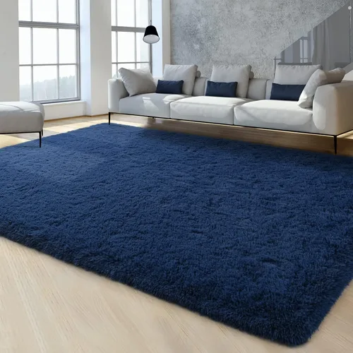 Miniatura 122 de FlyDOIT Alfombras Grandes para Sala de Estar, 5x8 Pies Alfombra Shaggy Teñida con Tie-Dye Gris Oscuro, Alfombras Mullidas Tipo Manta, Alfombras