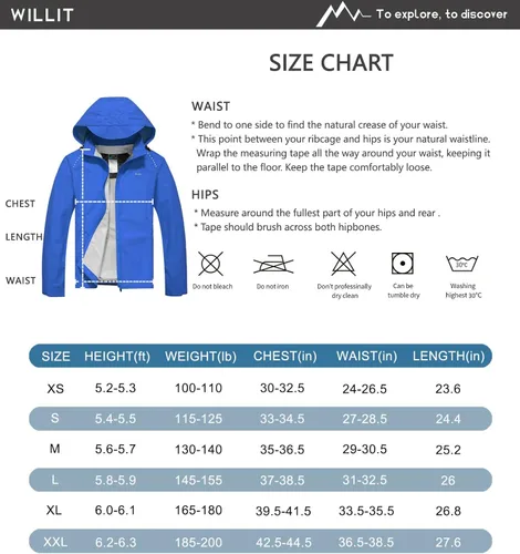 Miniatura 7 de Willit Chaquetas de ciclismo para mujer, chaquetas impermeables para correr, chaqueta ligera cortavientos para senderismo, plegable