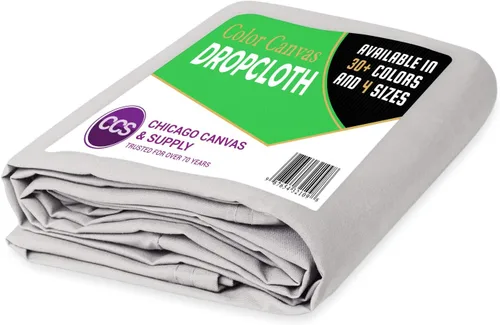 Miniatura 19 de CCS - Tela de lona para caídas, lona de algodón resistente para cortinas, manteles, telón de fondo, pintura, cubierta de suelo, lavable y Verde
