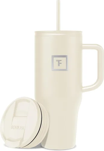 Miniatura 23 de IRON °FLASK Co-Pilot - Vaso aislante de 40 onzas con pajita y tapas abatibles - Botella con portavasos para bebidas frías o calientes - A prueba
