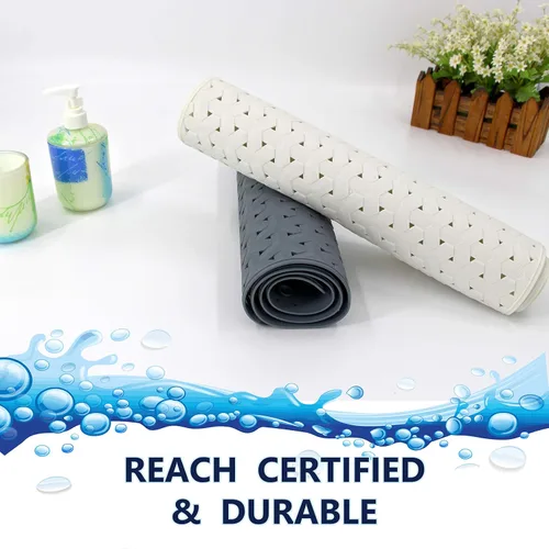 Miniatura 8 de SafeLand - Tapete antideslizante para baño, ducha, bañera, material TPR, ecológico, sin PVC, lavable a máquina, sin olor, con potentes ventosas