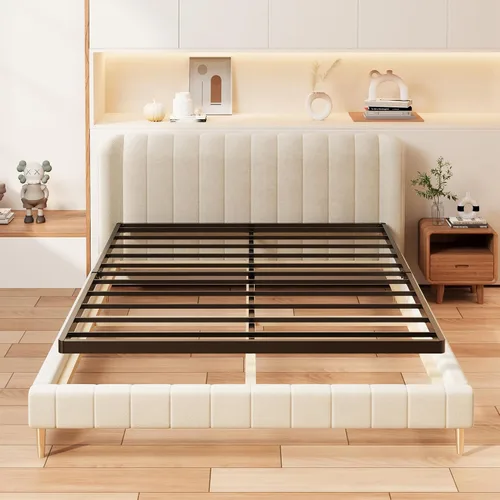 Miniatura 10 de Yicensen - Base de cama de perfil bajo con somier metálico de 1,6 pulgadas, resistente para cama individual, base de colchón robusta, fácil montaje