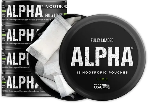 Miniatura 17 de Bolsas Nootrópicas Alpha Fuel Completamente Cargadas (Wintergreen Fuel) - Bolsas de Energía Nootrópicas con Cafeína, Alpha GPC, Tirosina, Taurina