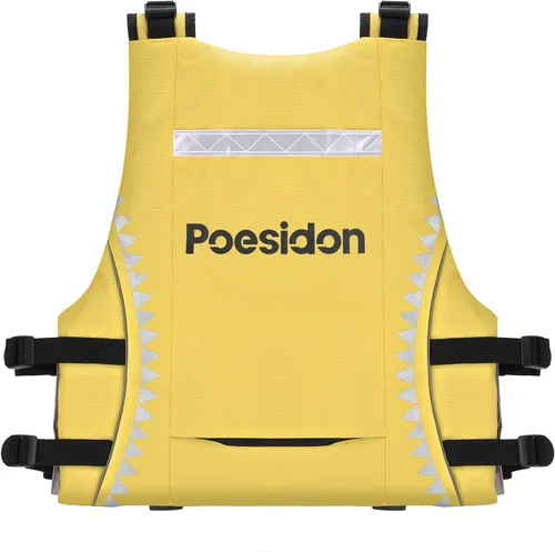 Miniatura 3 de Poseidon Chaleco salvavidas ajustable de seguridad acuática - Diseño clásico unisex con compartimentos de almacenamiento frontal/trasero