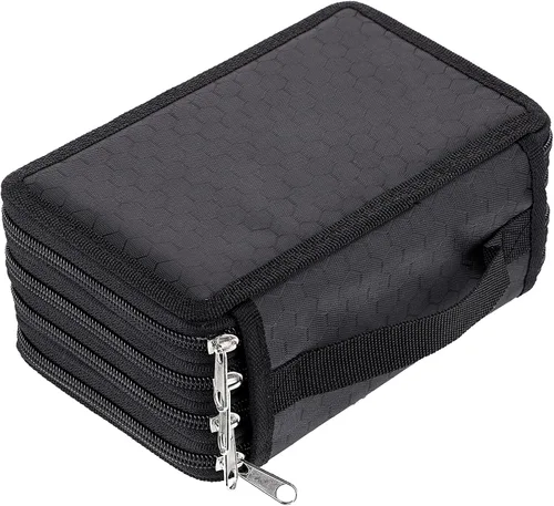 Miniatura 5 de Práctico estuche escolar de tela Oxford con 72 ranuras para lápices, de BTSKY®, Negro