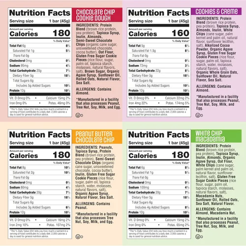 Miniatura 2 de Lenny & Larry’s Paquete de Variedad de Barras de Proteínas con Sabor a Galleta – 4 Sabores – 8 x 45 g de Barras de Proteínas Veganas – Snacks Altos