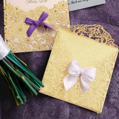 Miniatura 7 de Cartulina con Purpurina Dorada 12x12 de Doble Cara 24 Hojas, Goefun Papel con Purpurina Dorado Champán Sin Desprendimiento 280GSM/100lb Cartulina