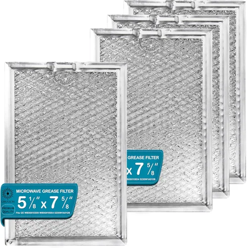 WB06X10309, WB06X10654 Reemplazo del filtro de grasa para horno de microondas para muchas estufas GE WB06X10359, 5230W1A012B - 7-5/8 x 5-1/8 x 1/8