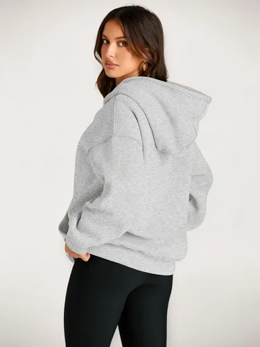 Miniatura 4 de EFAN Sudaderas de manga larga con capucha para mujer, holgadas, con forro de polar, con bolsillos, para invierno y otoño, estilo Y2K de los 2000