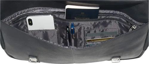 Miniatura 28 de Kenneth Cole REACTION Show Business - Bolsa de mensajero de cuero colombiano para portátil de negocios de 16 pulgadas
