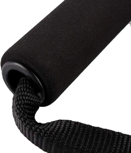 Miniatura 8 de CHICIRIS Cuerda de resistencia para gimnasio, mango de banda de resistencia de 154.3 lbs, mango de cable resistente, color negro para ejercicios