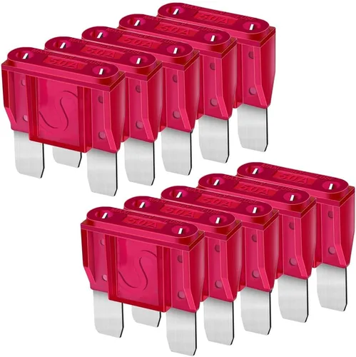 Miniatura 20 de Gebildet Fusibles de coche de hoja Micro2 5A 5A Fusibles automotrices para vehículos recreativos, motocicletas, camiones (paquete de 10 unidades)