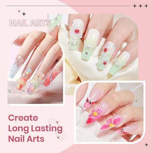 Miniatura 7 de Gel de arte de uñas 3D transparente y blanco, gel sólido constructor para uñas, antiadherente, para escultura de manos, geles duros con doble