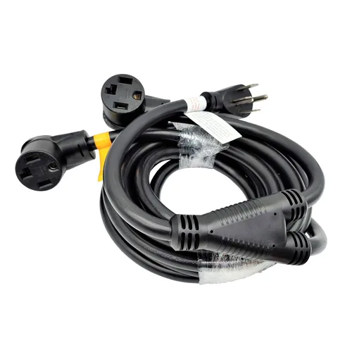Miniatura 4 de Parkworld NEMA 14-30 Splitter, 240V Splitter Dryer 14-30P macho enchufe a (2) receptáculo hembra 14-30R, secadora de 4 clavijas 30 amperios 14-30
