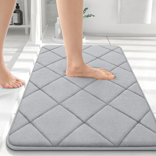 Miniatura 71 de OLANLY Tapete de baño de espuma viscoelástica de 24 x 16 pulgadas, ultra suave y absorbente, lavable a máquina, cómodo tapete de baño para suelo