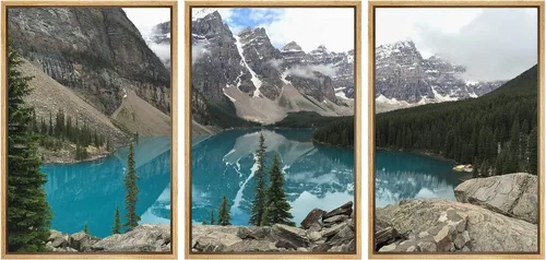 Miniatura 73 de wall26 Lienzo enmarcado para pared, juego de arte de noche estrellada sobre montañas, cielo nocturno tranquilo, naturaleza, desierto, fotografía