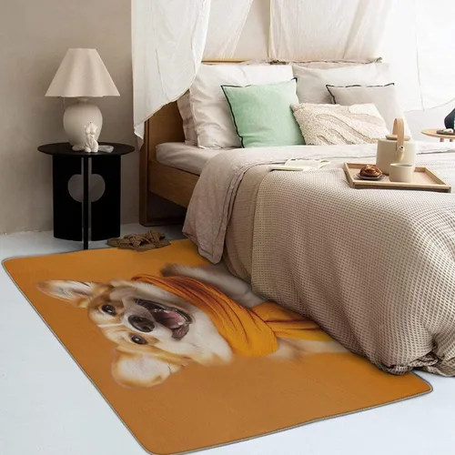 Miniatura 3 de Corgi - Alfombra de 2 x 3 pies, bonita alfombra de área para perros, alfombras para cachorros, para entrada, sala de estar, dormitorio, alfombra