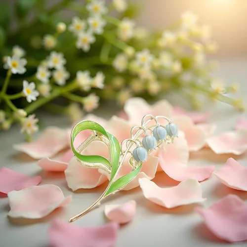 Miniatura 5 de Lily of the Valley - Accesorios para el cabello con flores, horquillas de metal, pinzas para cabello grueso y fino