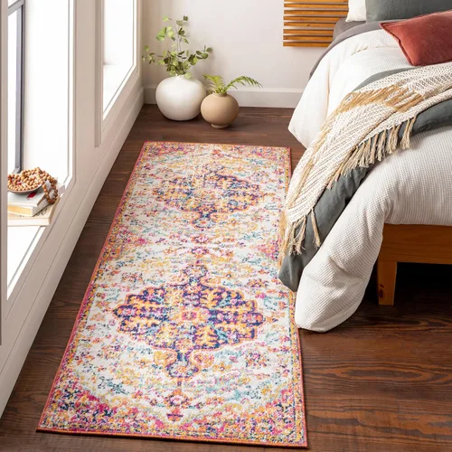 Miniatura 73 de Artistic Weavers Romaine - Alfombra vintage con medallón, 2 pies x 3 pies, celeste Azul cielo