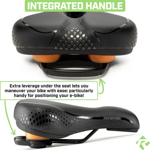 Miniatura 5 de Revere Comfort - Asiento de bicicleta con doble amortiguador, antivibración, suspensión de gel, asiento de bicicleta para hombres y mujeres