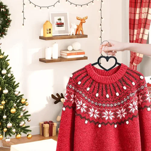 Miniatura 4 de perchas de plástico, paquete de 20 unidades, perchas negras delgadas y ultrafinas que ahorran espacio - Lindas perchas con gancho giratorio de 360