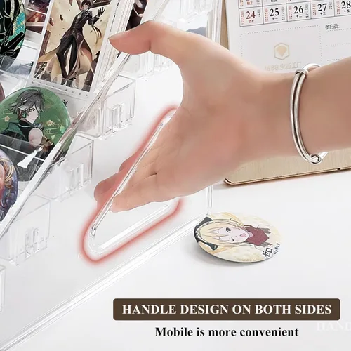 Miniatura 5 de Estante organizador de esmalte de uñas acrílico, soporte de 7 niveles para soporte de esmalte de uñas, organizador de lentes de sol, soporte