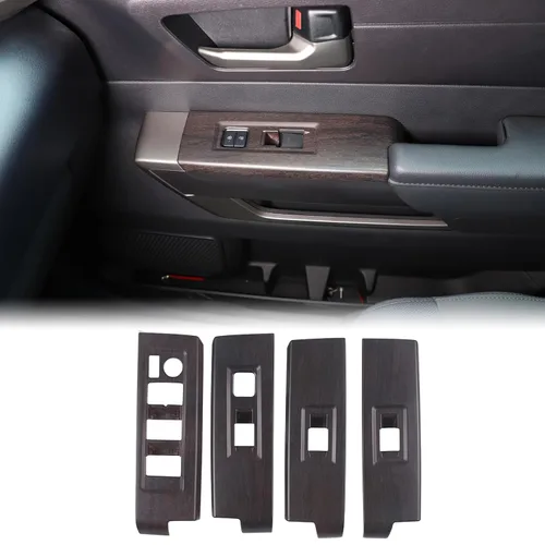 Miniatura 16 de Aunginsy Cubierta de Panel de Moldura de Botón de Elevación de Vidrio para Puerta de Automóvil Compatible con Toyota Tundra/Sequoia 2022-2025