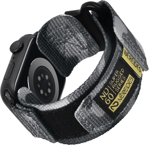 Miniatura 31 de Nereides Compatible con Correa de Apple Watch Ultra 3/2/1, Correa Deportiva de Nylon con Diseño Tejido para 49 mm (L, Negro)