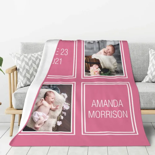Miniatura 10 de JCETUNO Regalos personalizados de San Valentín para él y ella, mantas personalizadas con foto, mantas de fotos personalizadas, mantas de fotos