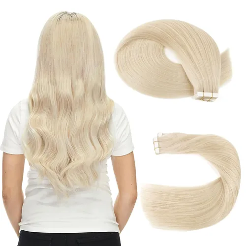 Miniatura 9 de Sassina Extensiones de Cabello Humano con Cinta Negro Azabache 12 Pulgadas 30g/paquete 20pcs Liso Sin Costuras Trama de Piel Extensiones de Cabello