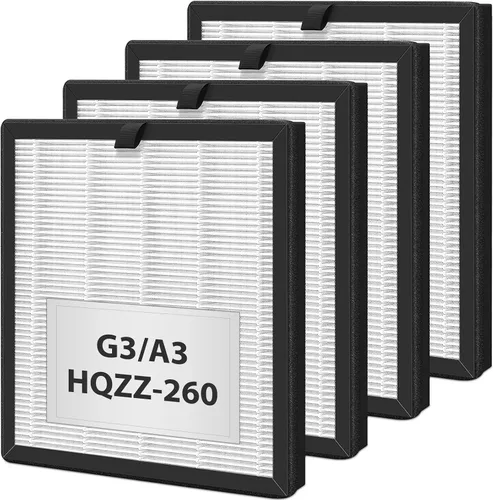 Miniatura 10 de Paquete de 2 filtros de repuesto G3 A3 para purificador de aire AME=EU G3 Sferf-30 (FXAP2W). Compatible con filtro VEWIOR A3 A3N. Para Tailulu