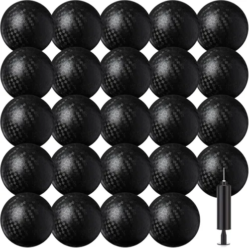 Yunsailing Paquete de 24 bolas de Dodgeballs a granel de 6 pulgadas de operación de Navidad, bolas inflables de goma con bomba para niños y adultos,