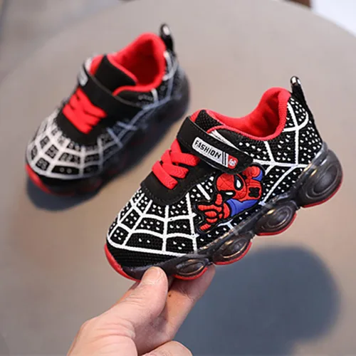 Miniatura 4 de RAYCHY Zapatos iluminados LED de malla ligera transpirable para niños pequeños