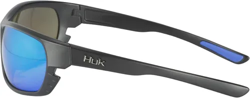 Miniatura 3 de HUK Gafas de sol, lentes polarizadas con marcos de rendimiento, gafas de sol para pesca, deportes y exteriores (Challenge) Espejo azul/negro mate